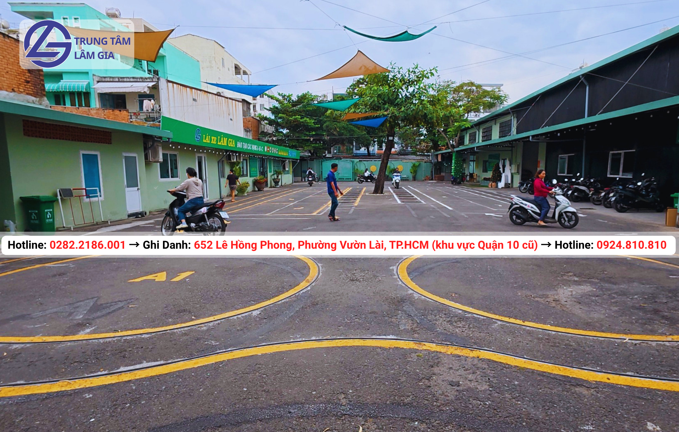 đăng ký học thi bằng lái xe máy hạng A tại trung tâm Lâm Gia với học phí 1.895.000đ