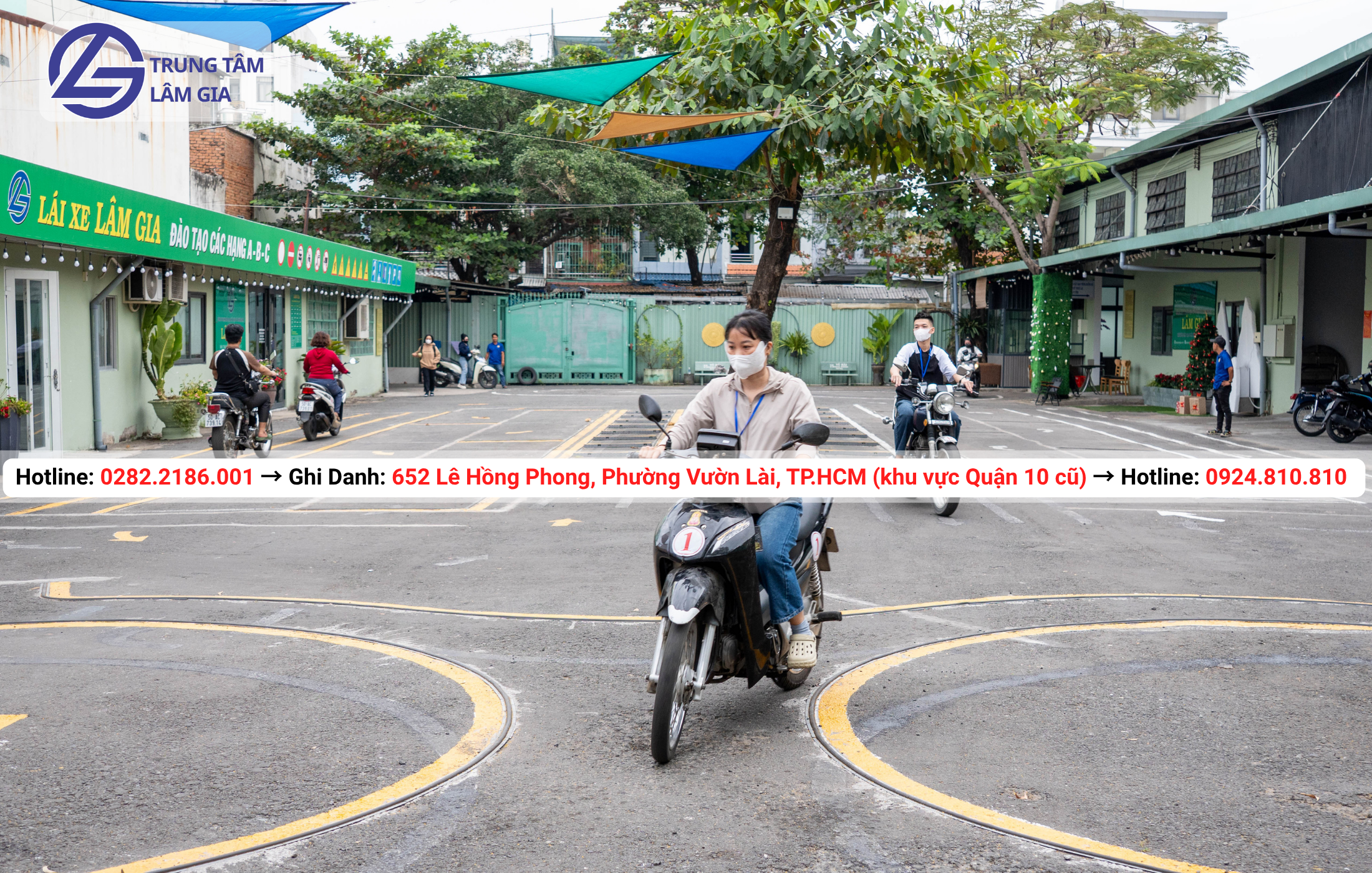 đăng ký học thi bằng lái xe máy hạng A tại trung tâm Lâm Gia với học phí 1.895.000đ