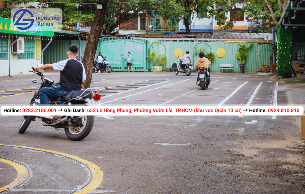 đăng ký học thi bằng lái xe máy hạng A tại trung tâm Lâm Gia với học phí 1.895.000đ