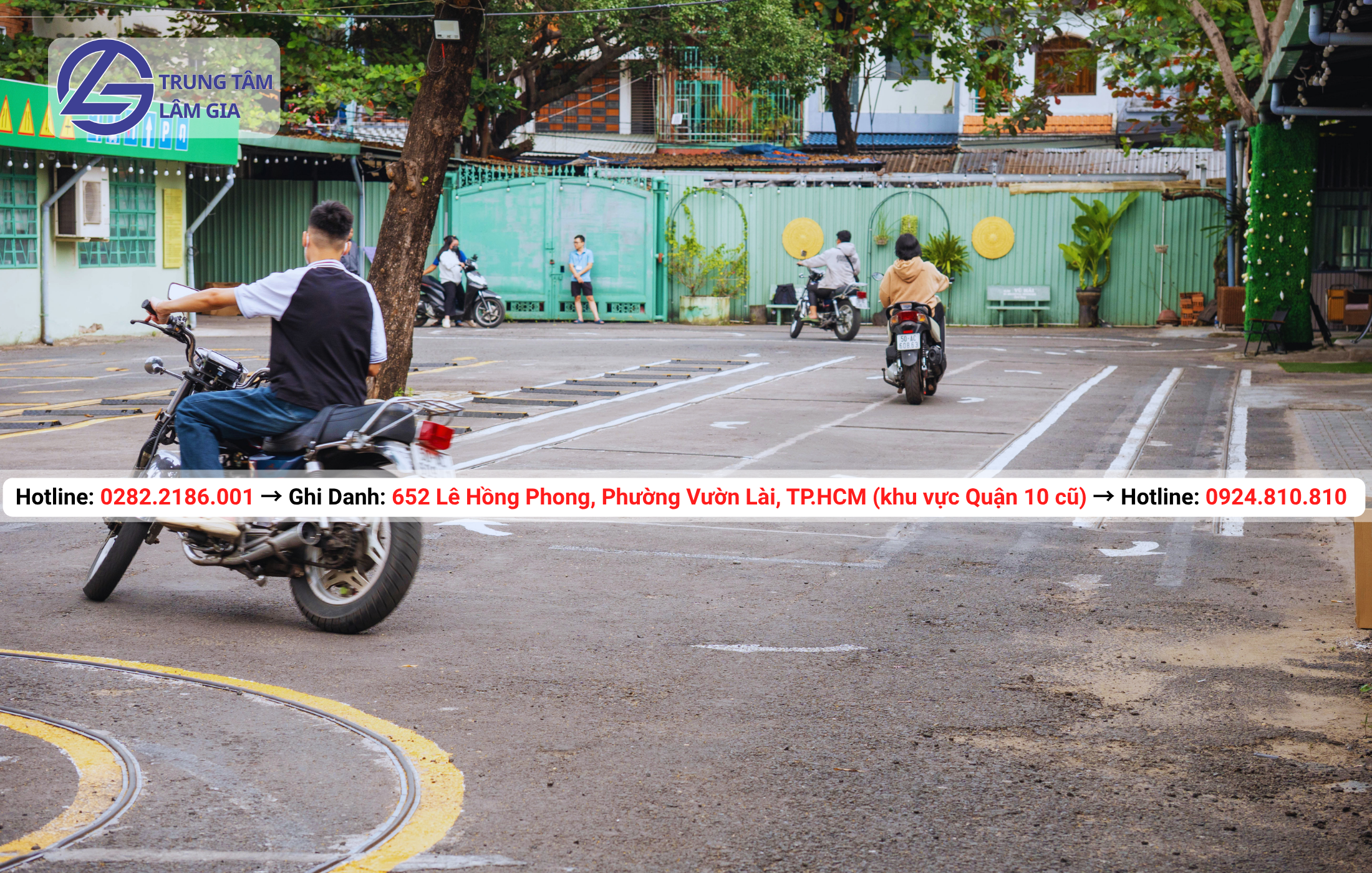 đăng ký học thi bằng lái xe máy hạng A tại trung tâm Lâm Gia với học phí 1.895.000đ