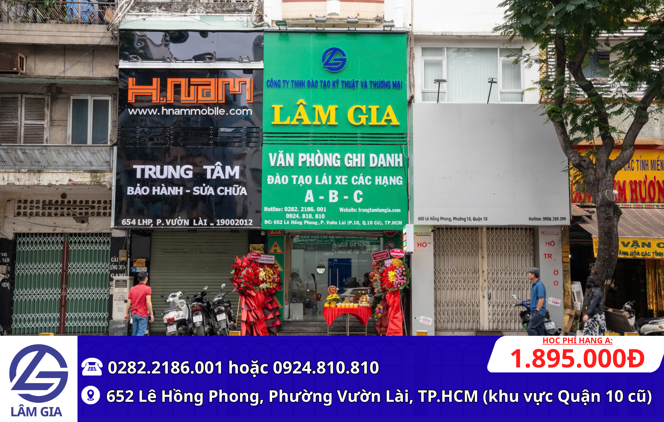 đăng ký học thi bằng lái xe máy hạng A tại trung tâm Lâm Gia với học phí 1.895.000đ