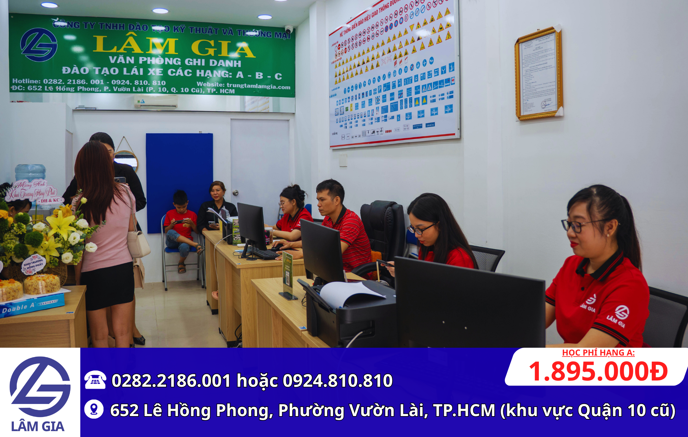 đăng ký học thi bằng lái xe máy hạng A tại trung tâm Lâm Gia với học phí 1.895.000đ
