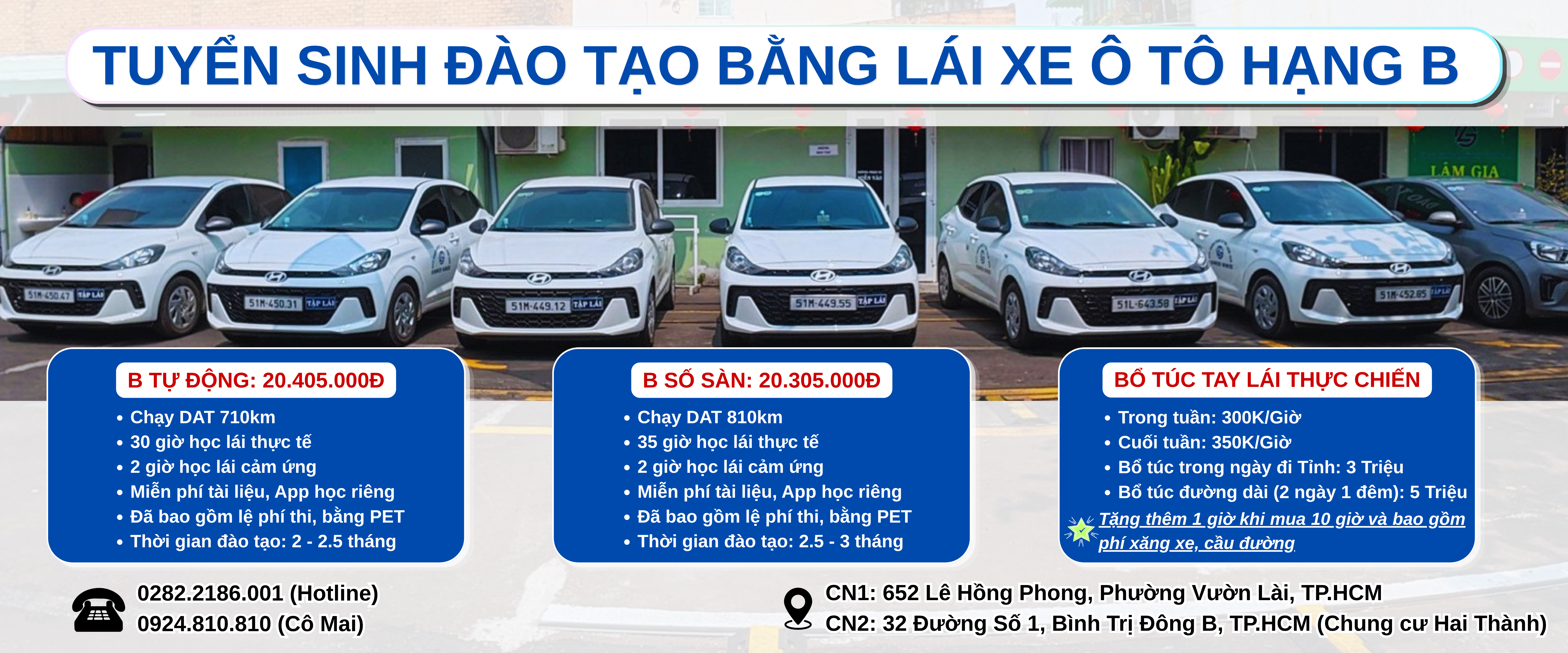 học bằng lái xe ô tô hạng b tại trung tâm lâm gia