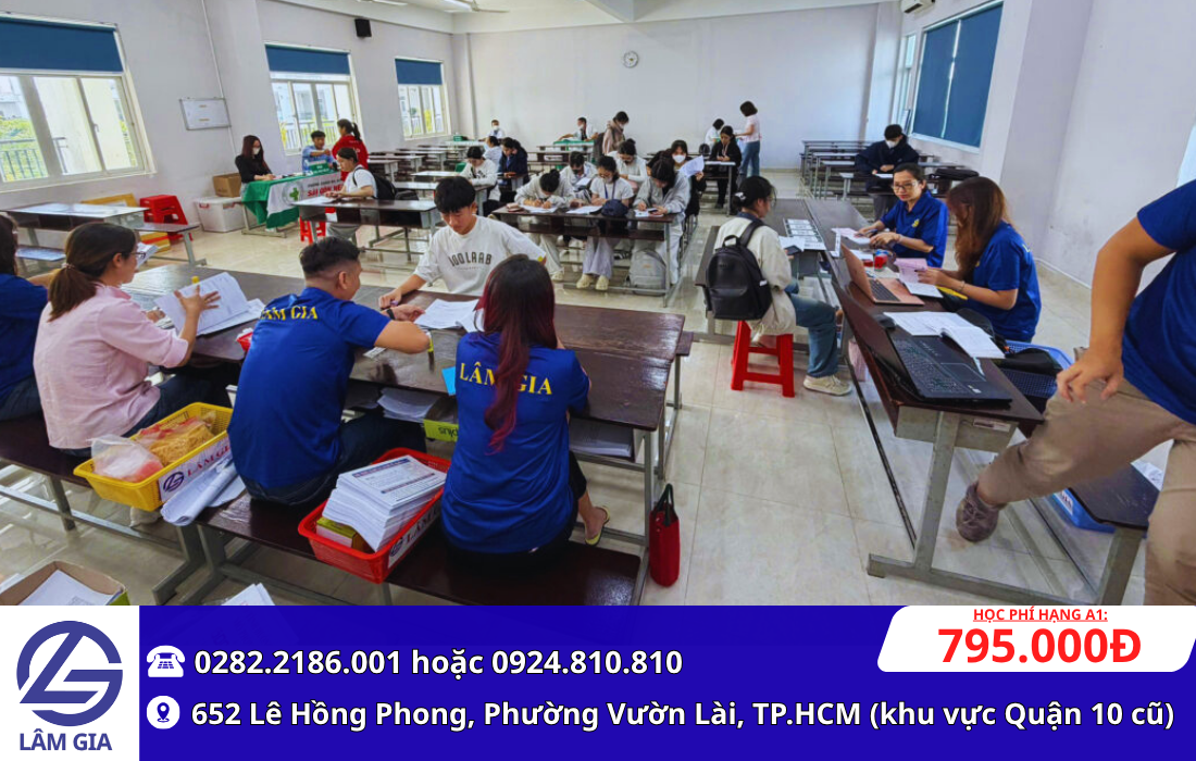 đăng ký học thi bằng lái xe máy hạng A1 tại trung tâm Lâm Gia với học phí 795.000đ