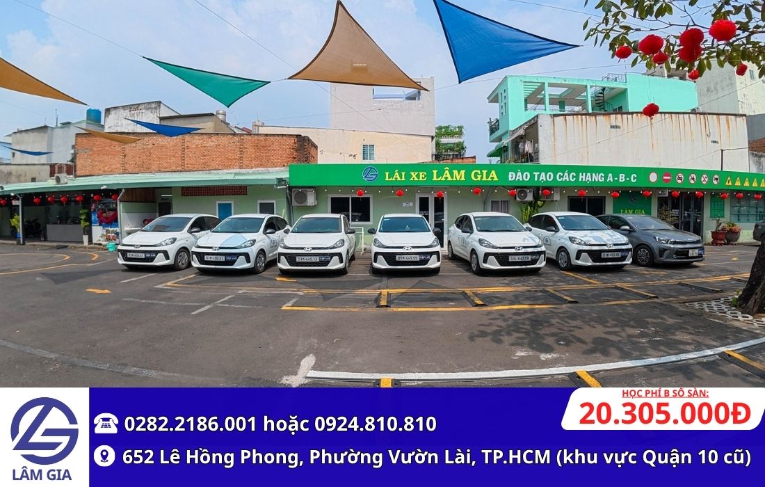 học bằng lái xe b2 số sàn - học phí 20.305.000đ - trung tâm lâm gia 