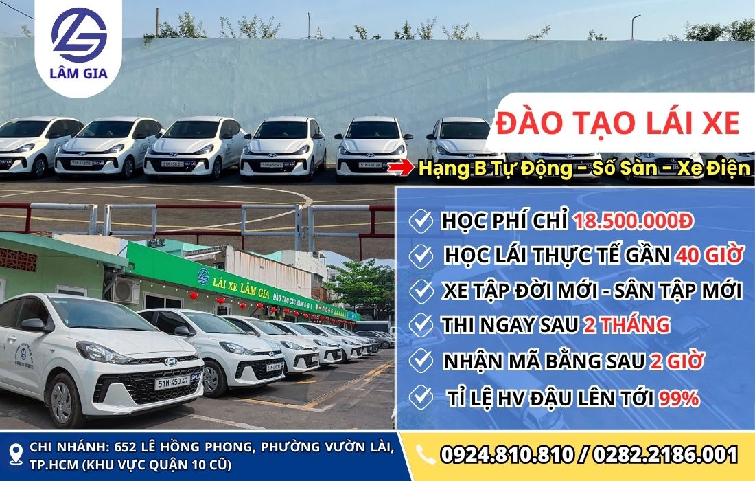 học bằng lái xe b2 số sàn - học phí 20.305.000đ - trung tâm lâm gia 