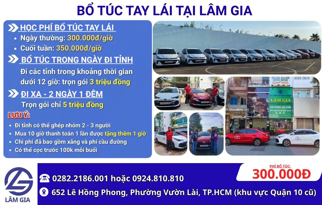 khóa bổ túc tay lái tại trung tâm lâm gia