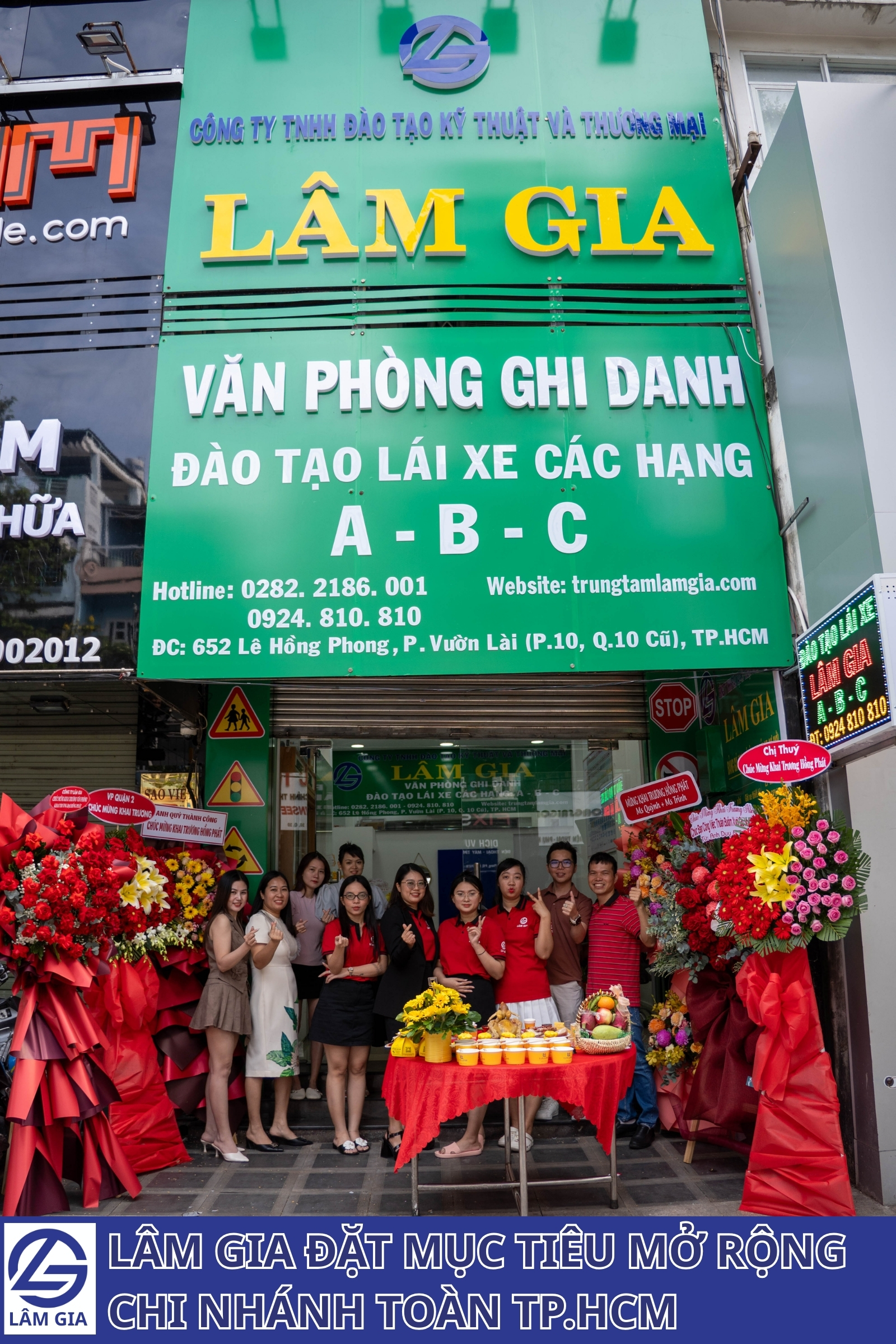 trung tâm lâm gia khai trương văn phòng ghi danh quận 10