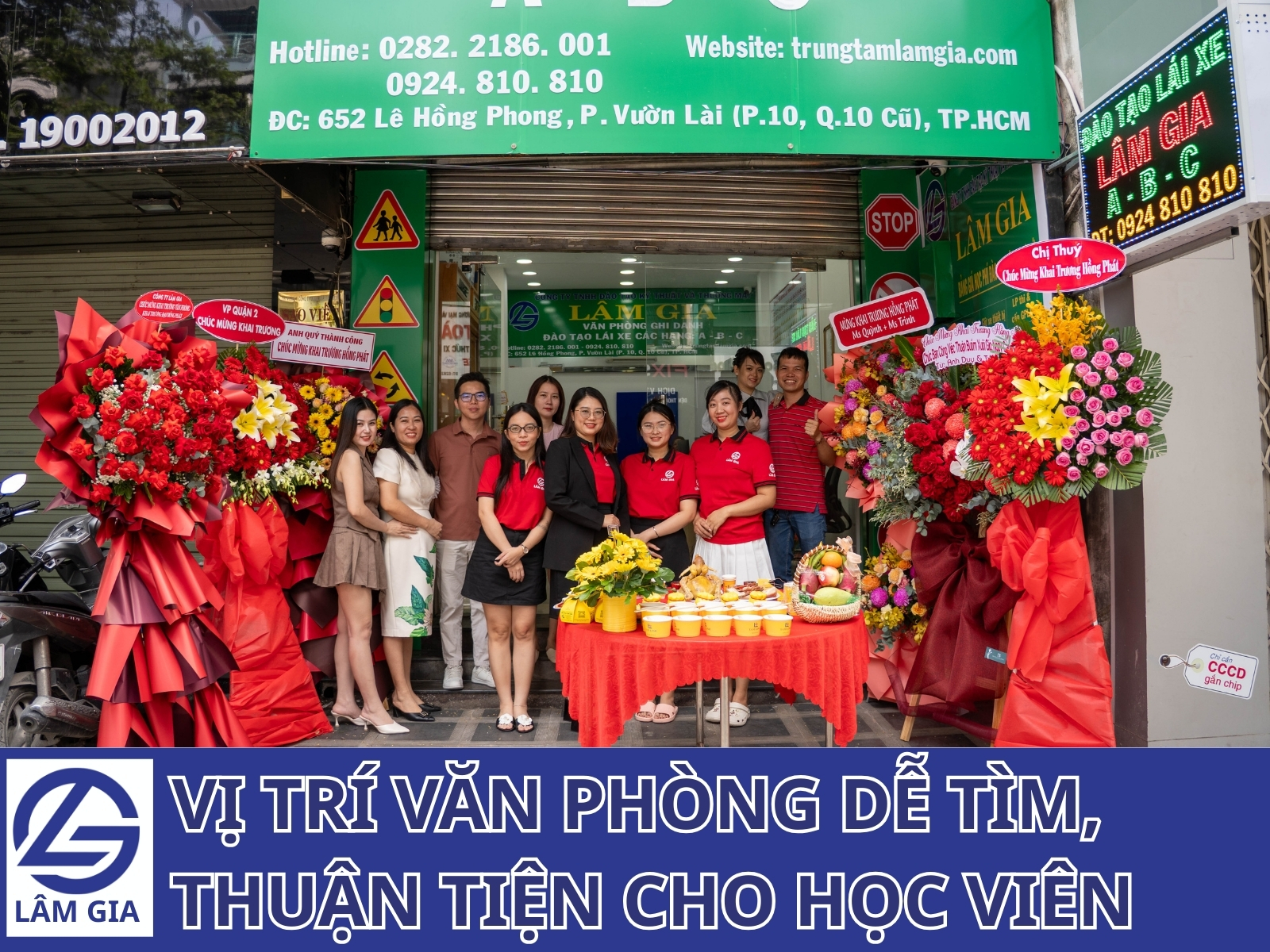 trung tâm lâm gia khai trương văn phòng ghi danh quận 10
