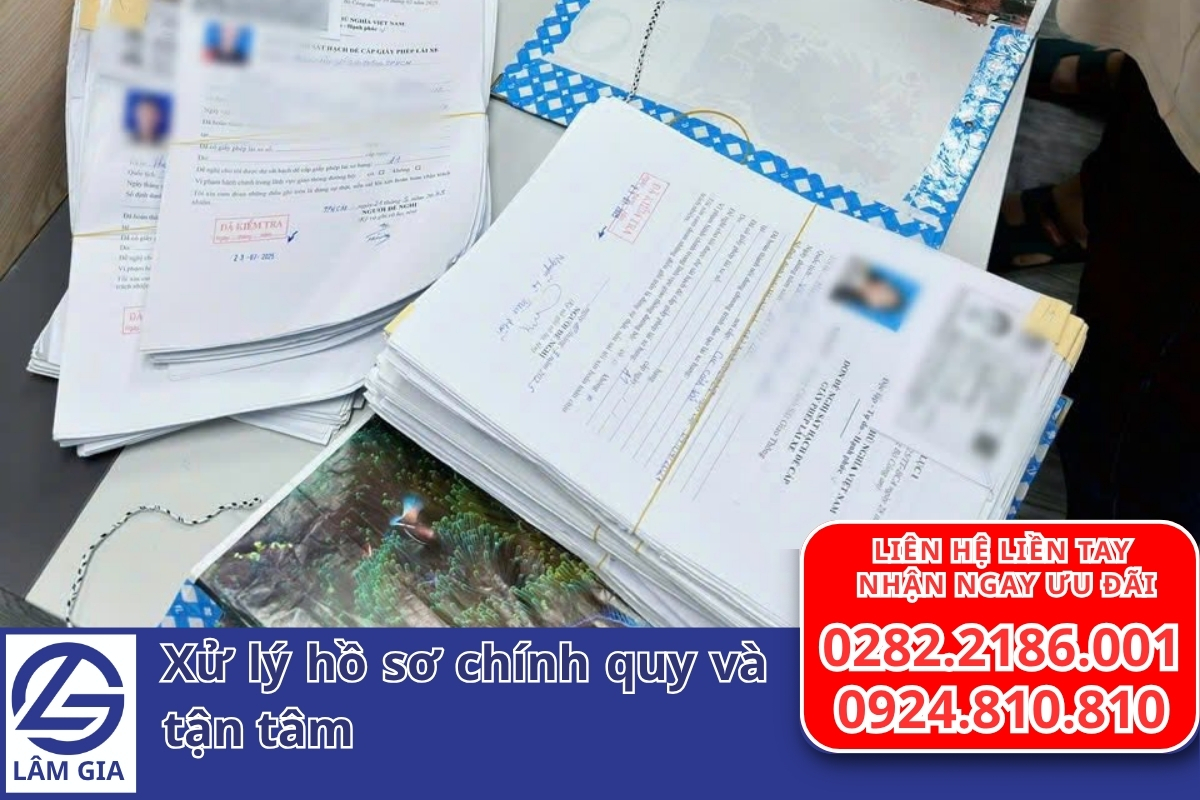 Hồ sơ thi luôn được Lâm Gia chuẩn bị sẵn sàng