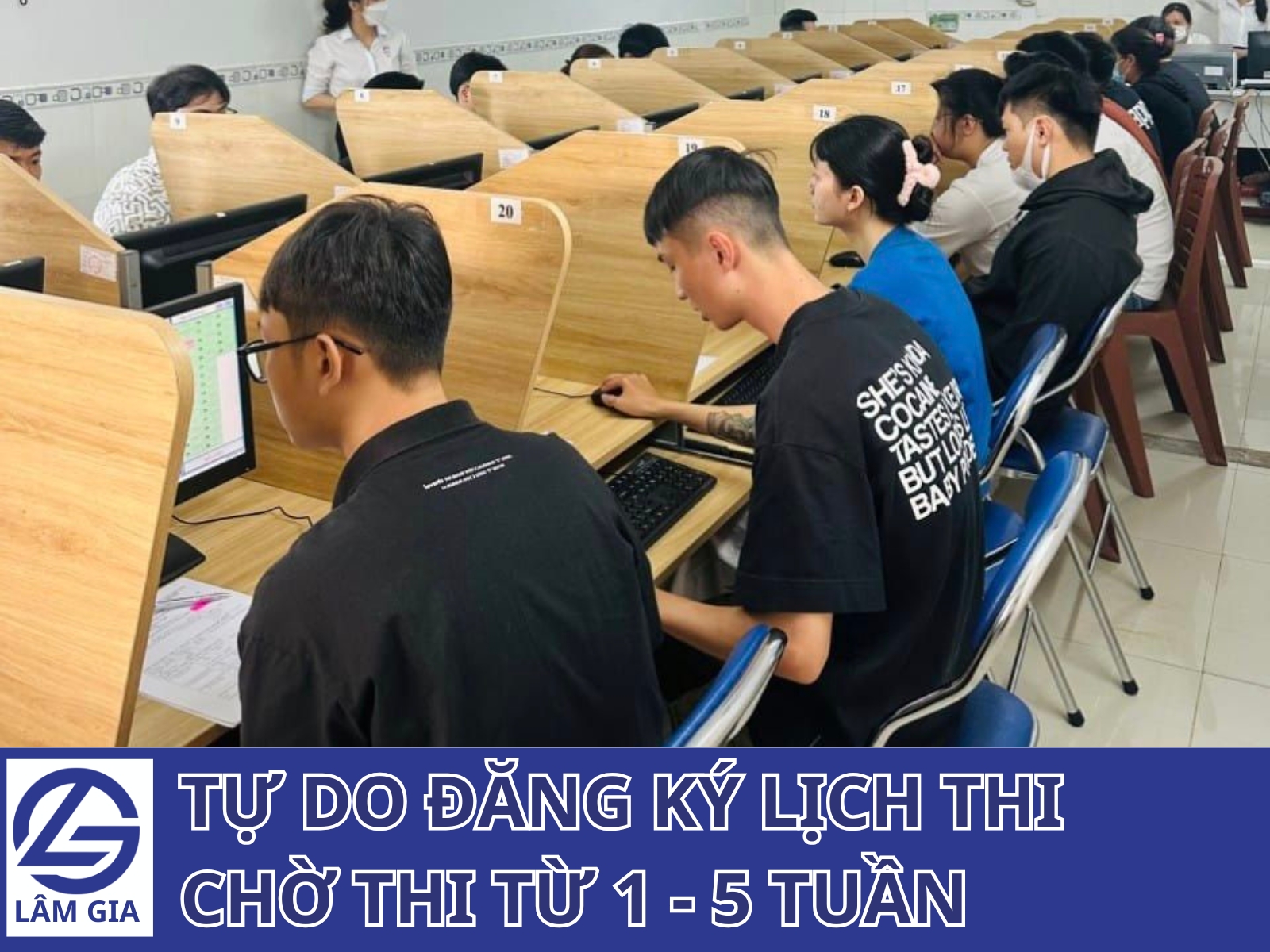 Học viên được tự do chọn thời gian thi, thường phải chờ từ 1 - 5 tuần tùy hạng bằng.