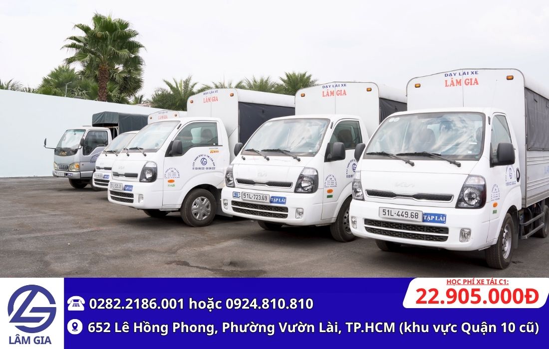 học bằng lái xe tải c1 tại trung tâm Lâm Gia với học phí 22.905.000đ