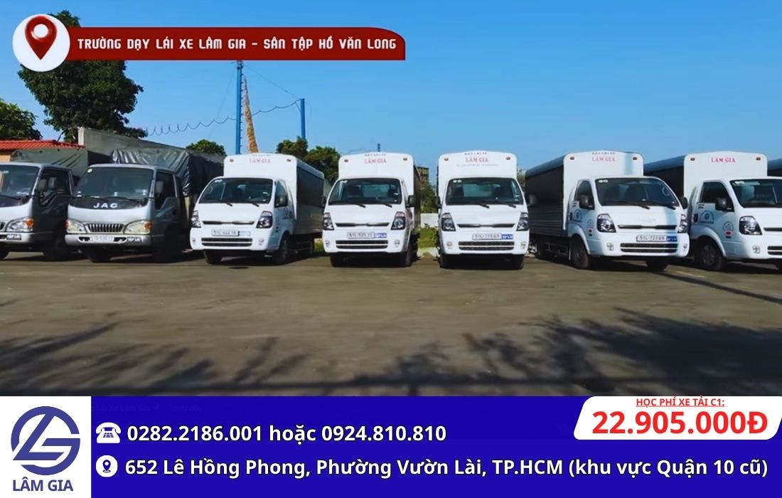 học bằng lái xe tải c1 tại trung tâm Lâm Gia với học phí 22.905.000đ