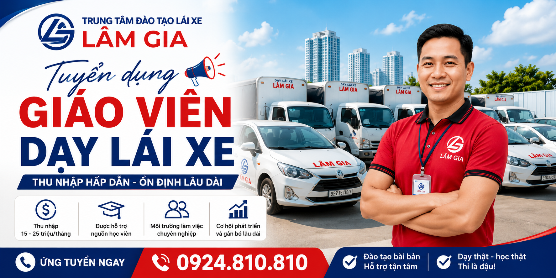 tuyển giáo viên dạy lái xe ô tô
