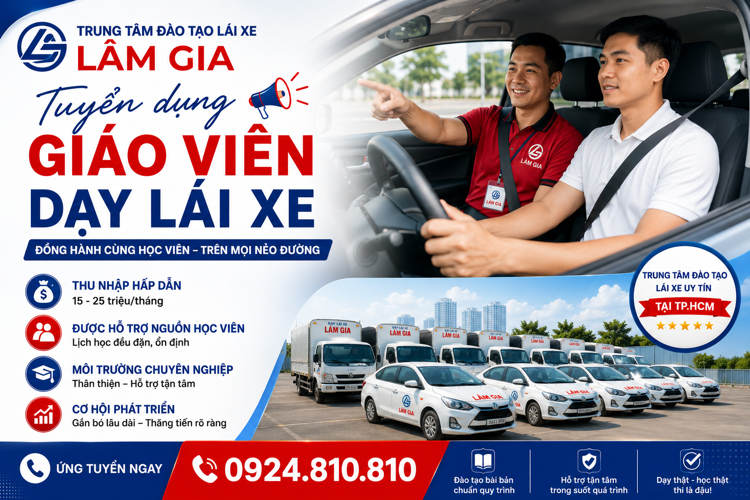 tuyển giáo viên thực hành lái xe