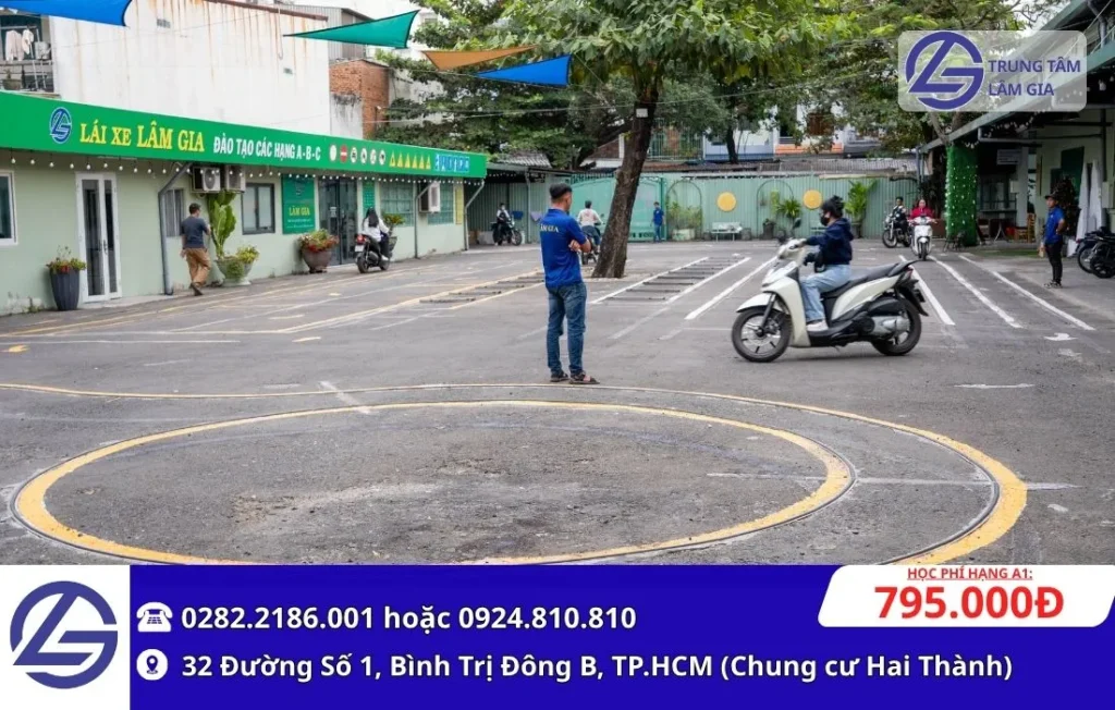 thi bằng lái xe máy hạng a1 tại trung tâm Lâm Gia