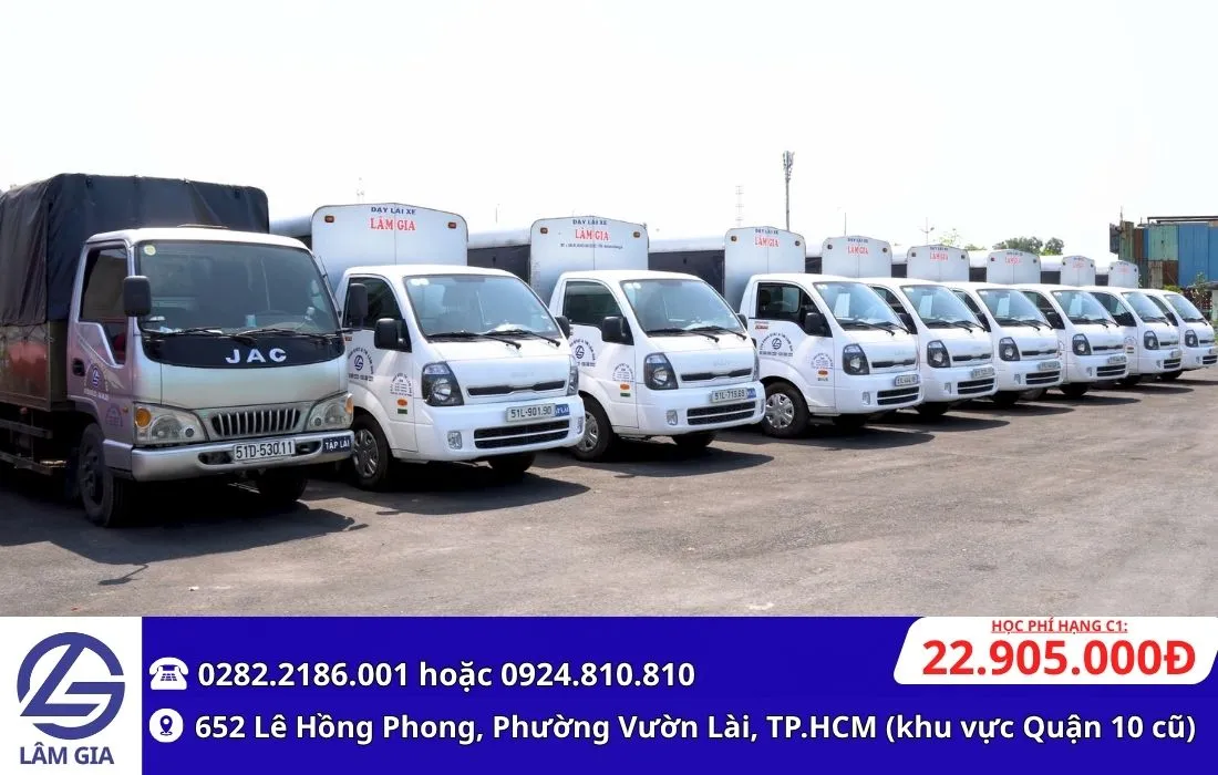 học thi bằng lái xe tải c1 tại trung tâm Lâm Gia