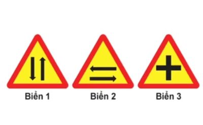 Biển nào báo hiệu "Giao nhau với đường hai chiều"?