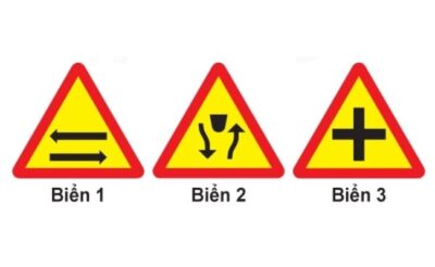 Biển nào báo hiệu "Giao nhau với đường hai chiều"?