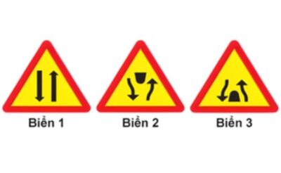 Biển nào báo hiệu "Kết thúc đường đôi"?
