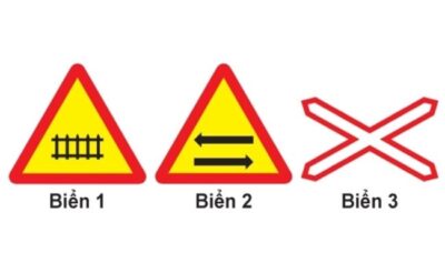 Biển nào báo hiệu nguy hiểm giao nhau với đường sắt?