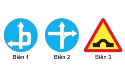 Biển nào báo hiệu "Tuyến đường cầu vượt cắt qua"?