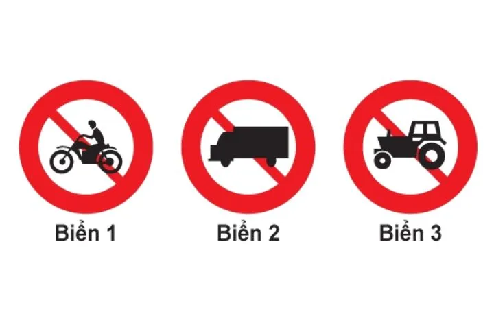 biển nào cấm máy kéo - trung tâm Lâm Gia