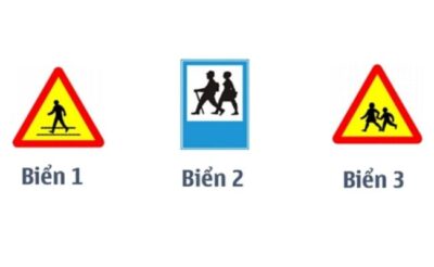 Biển nào chỉ dẫn nơi bắt đầu đoạn đường dành cho người đi bộ?