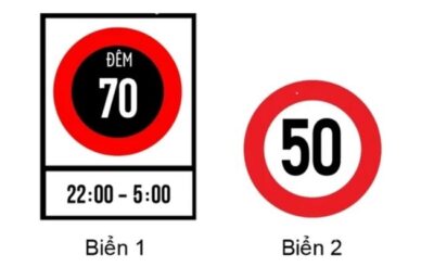 Biển nào là biển "Tốc độ tối đa cho phép về ban đêm"?
